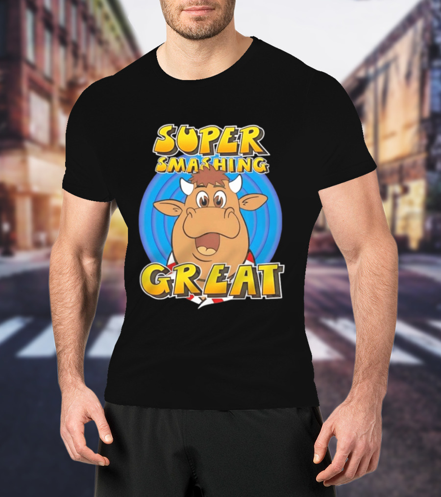 Super Smashing Great Cartoon Bull T-Shirt