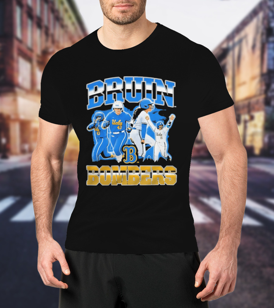 UCLA Bruin Bombers Softball Players Collage T-Shirt