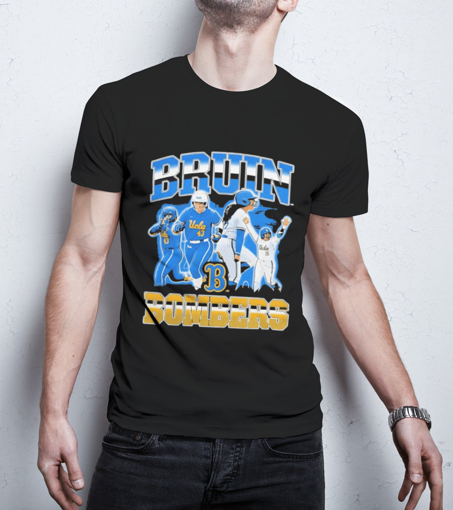 UCLA Bruin Bombers Softball Players Collage T-Shirt