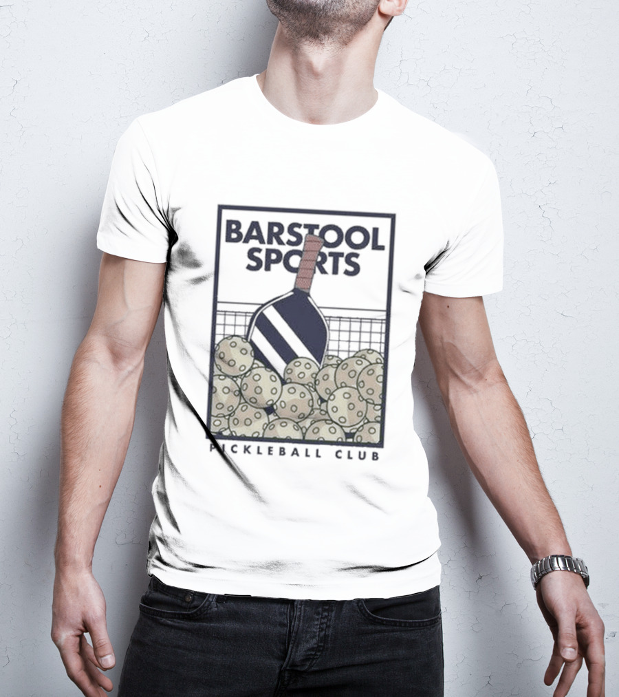 Barstool Sports Pickleball Club Paddle And Net T-Shirt