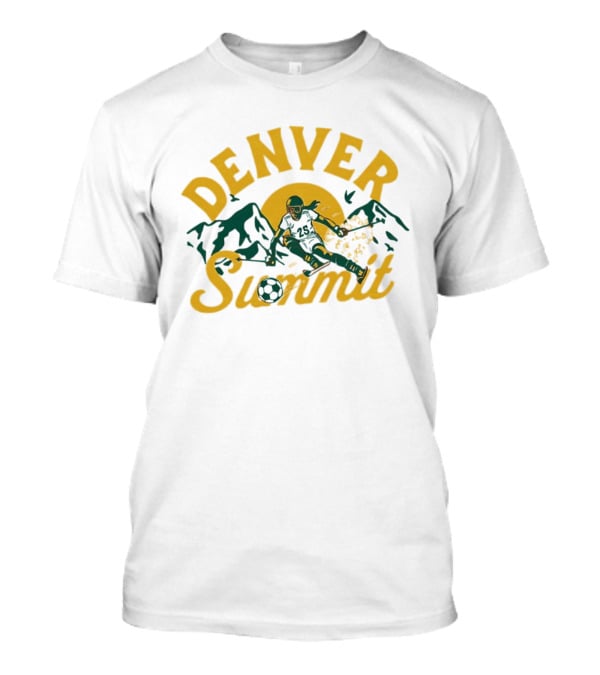 Denver Summit Number 25 Skiing Down Mountain Soccer T-Shirt