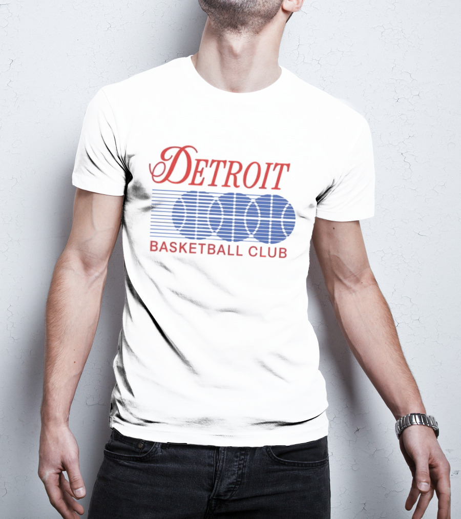 Detroit Basketball Club Basketball Silhouette Stripes T-Shirt