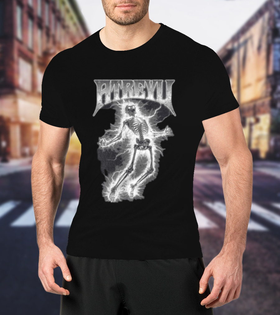 Atreyu Electric Skeleton Lightning Scene T-Shirt