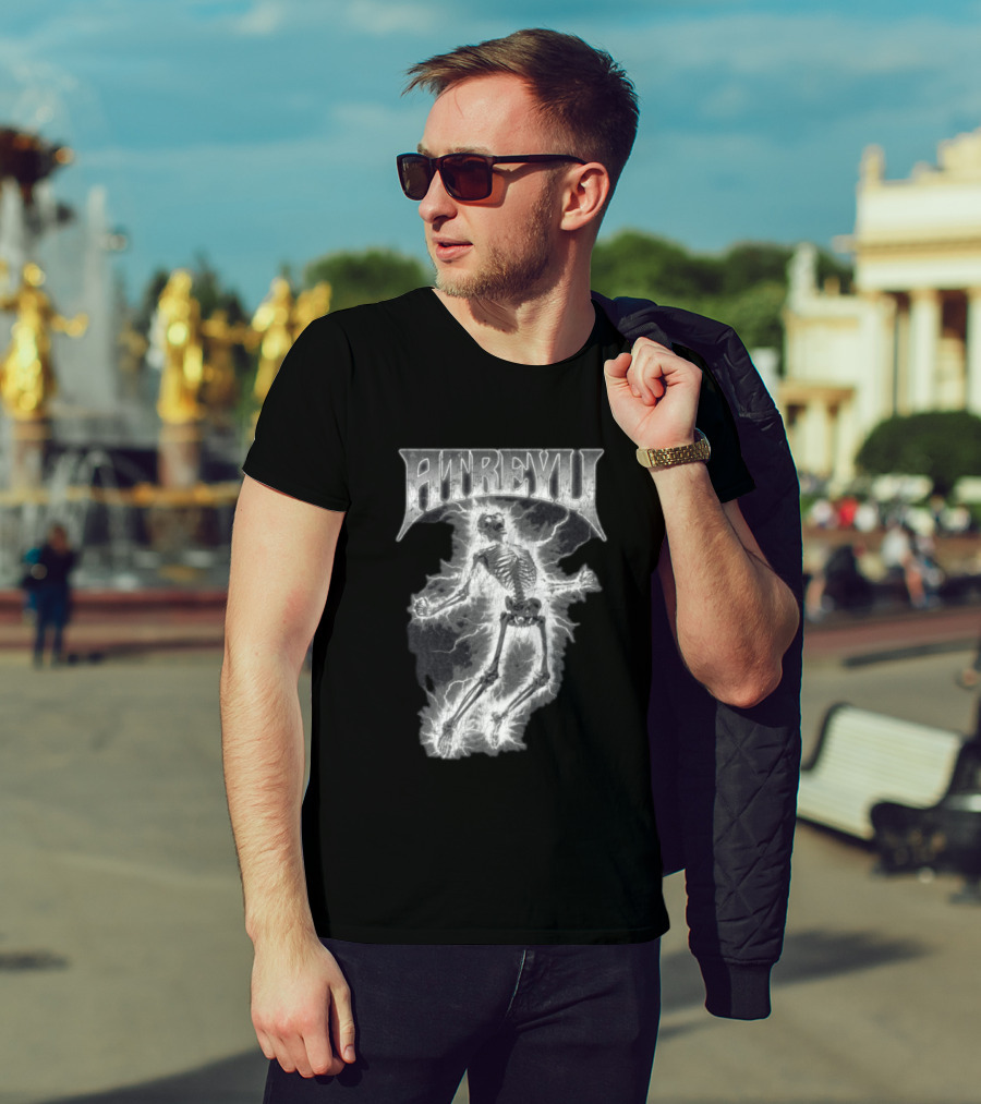 Atreyu Electric Skeleton Lightning Scene T-Shirt