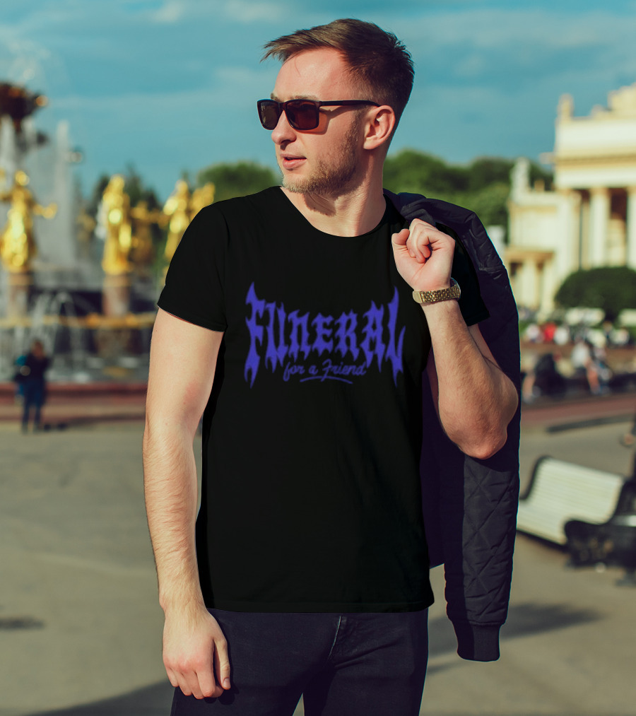 Funeral For A Friend Store Streetcar Title Gothic Blue T-Shirt