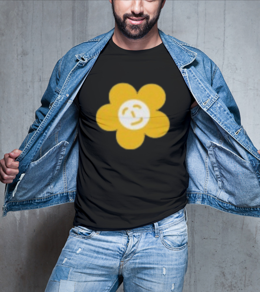 Paperboxmart Store Smiling Yellow Flower Face T-Shirt