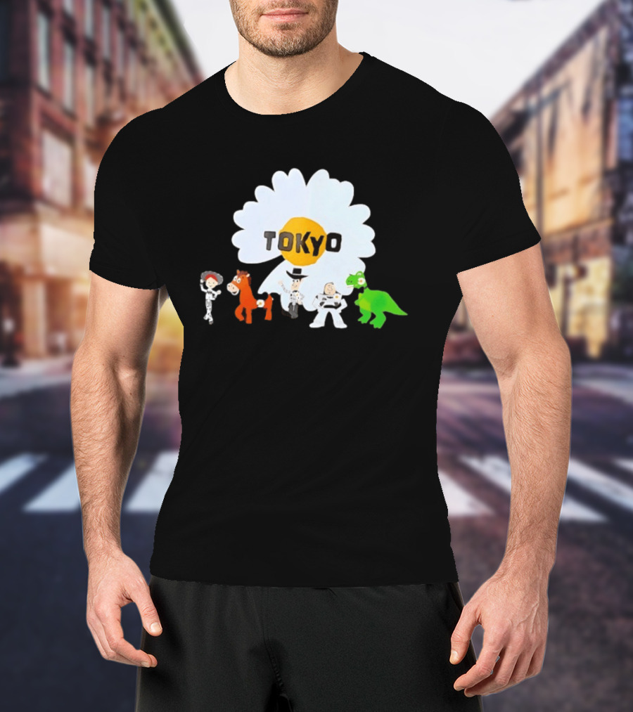 Jessie Bullseye Woody Buzz Lightyear Rex Toy Story Tokyo Flower T-Shirt
