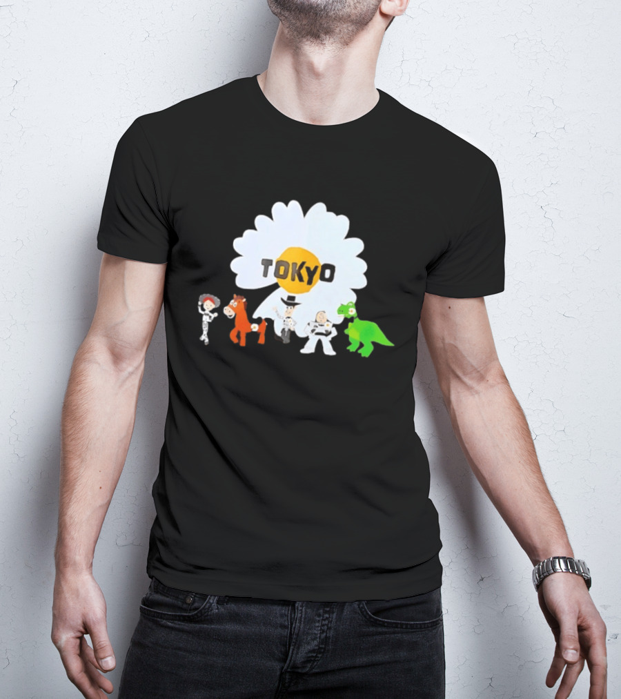 Jessie Bullseye Woody Buzz Lightyear Rex Toy Story Tokyo Flower T-Shirt