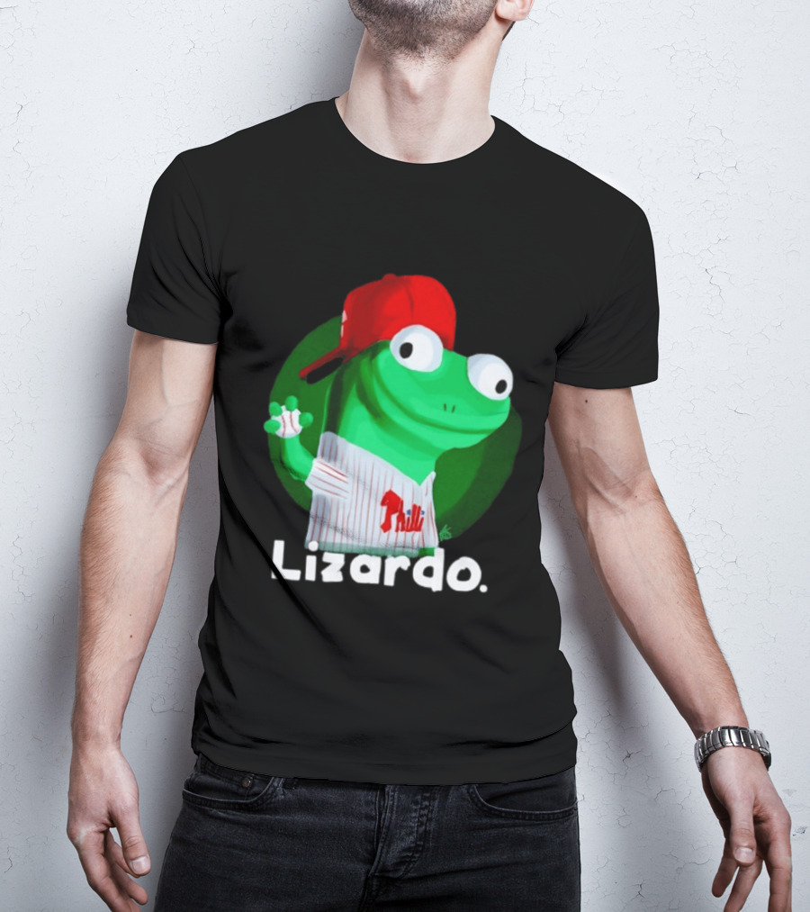 Lizardo Philadelphia Phillies Baseball Philli Red Cap Cartoon T-Shirt