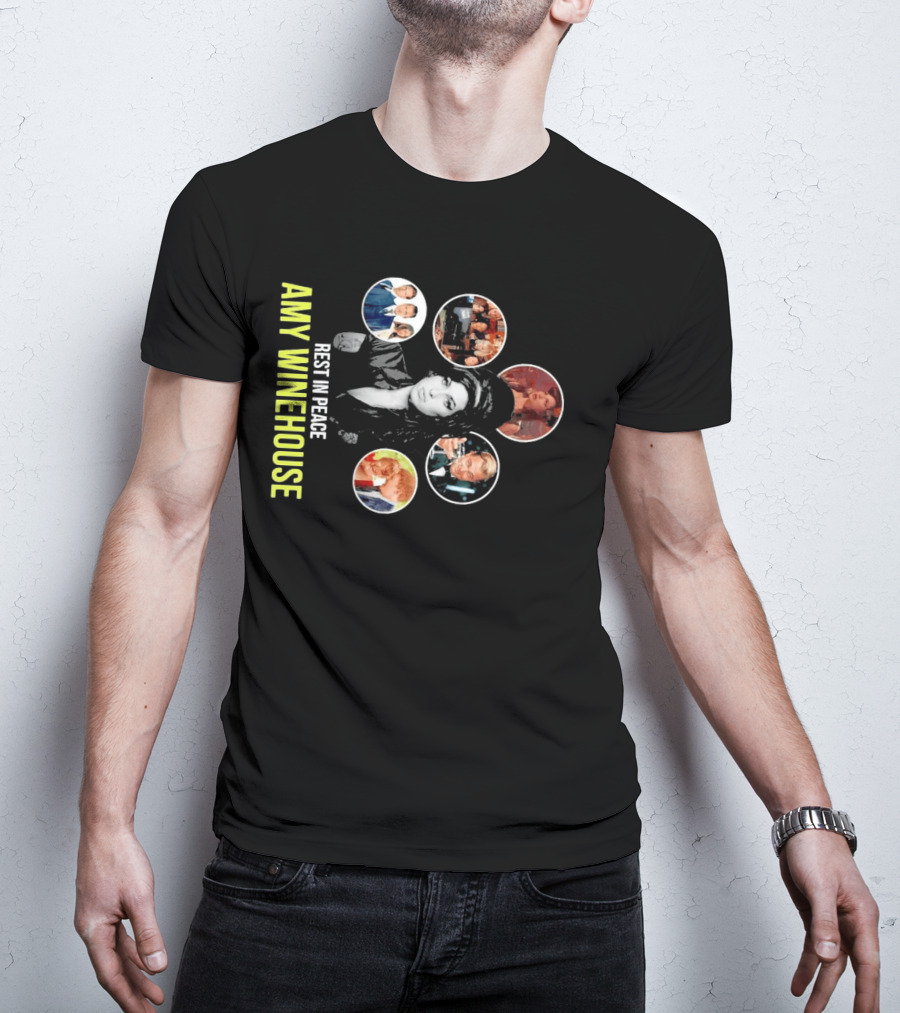 Rest In Peace Amy Winehouse Iconic Collage T-Shirt