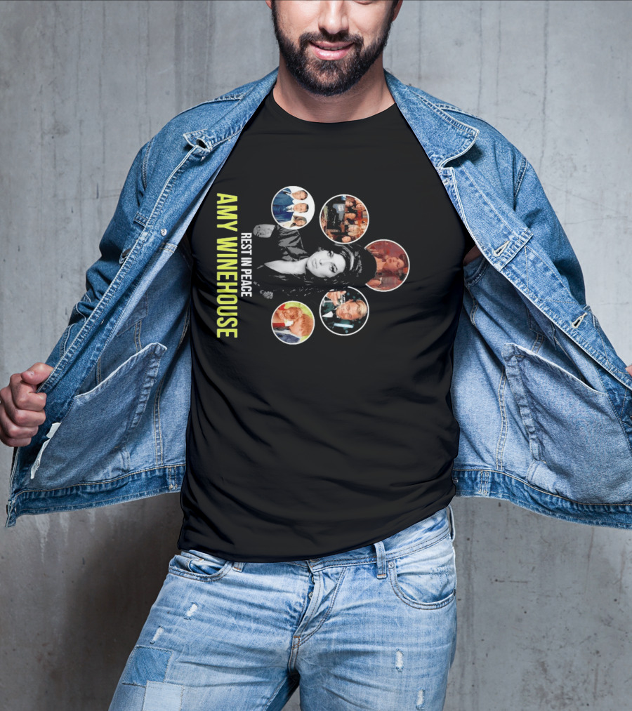 Rest In Peace Amy Winehouse Iconic Collage T-Shirt