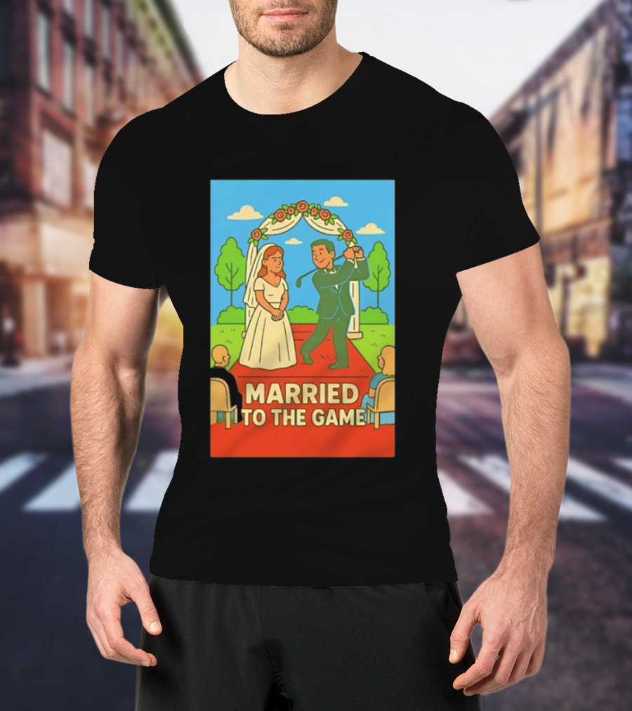 Married To The Game Groom Golfing At Wedding T-Shirt