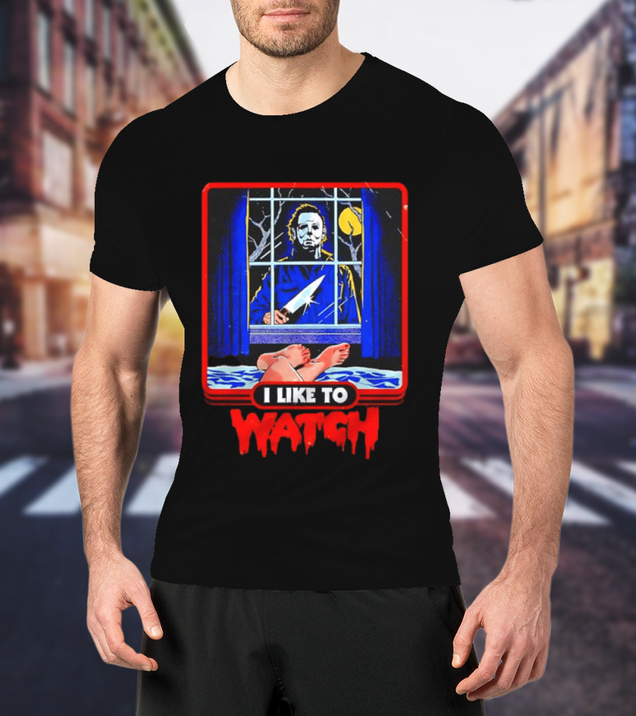 Michael Myers Halloween I Like To Window Scene T-Shirt