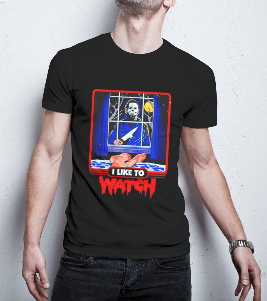 Michael Myers Halloween I Like To Window Scene T-Shirt
