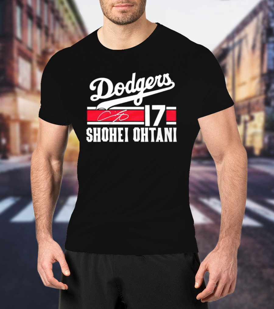 Dodgers Shohei Ohtani 17 Signature T-Shirt