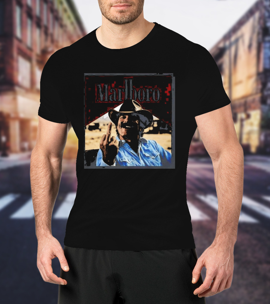 Marlboro Cowboy Middle Finger Cigar Tom Selleck Attitude T-Shirt