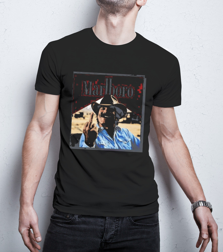 Marlboro Cowboy Middle Finger Cigar Tom Selleck Attitude T-Shirt