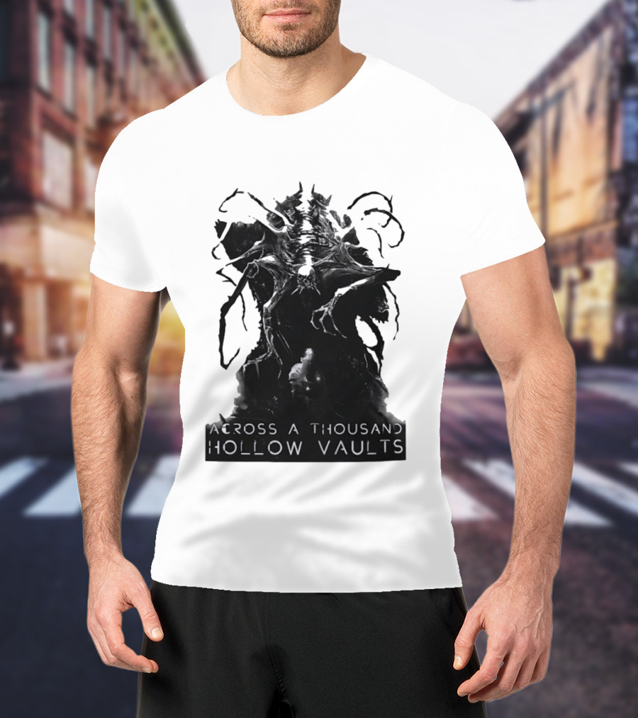 Across A Thousand Hollow Vaults Dark Fantasy Creature Horror Mythical Entity T-Shirt