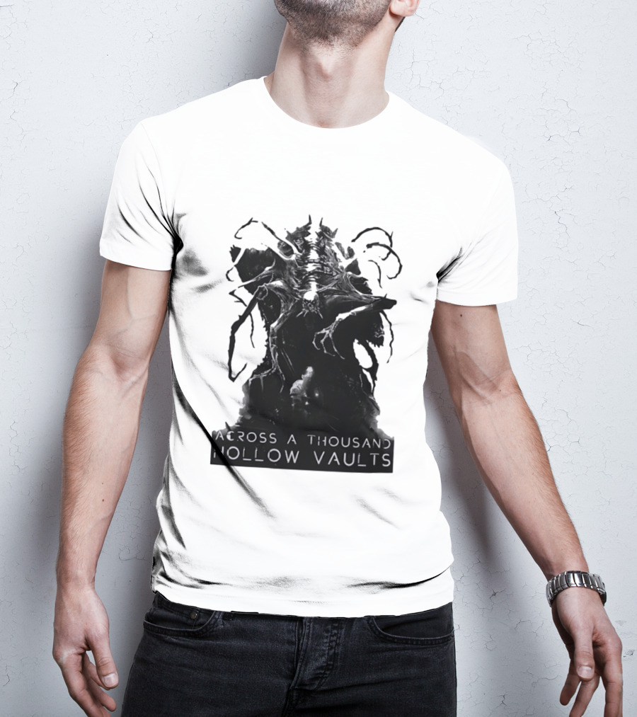Across A Thousand Hollow Vaults Dark Fantasy Creature Horror Mythical Entity T-Shirt