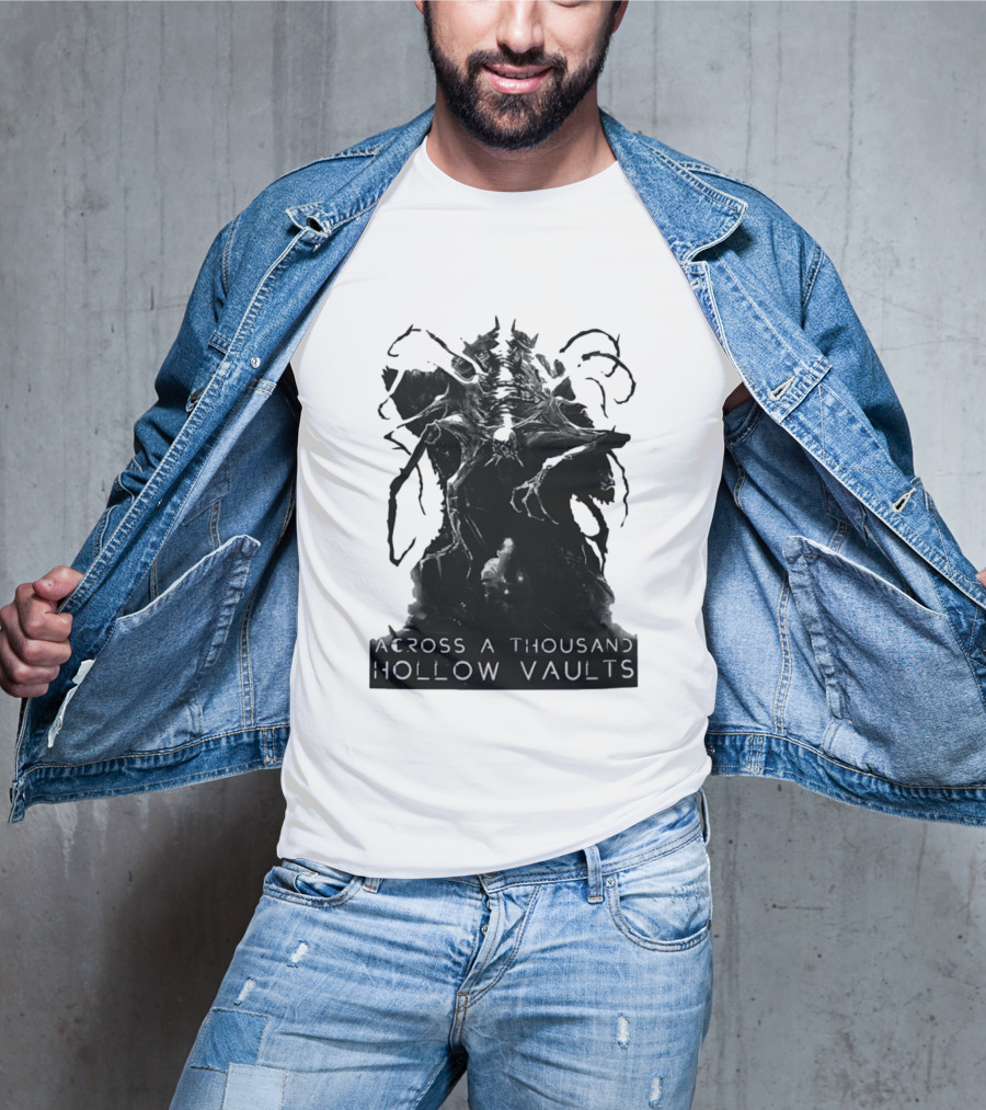 Across A Thousand Hollow Vaults Dark Fantasy Creature Horror Mythical Entity T-Shirt
