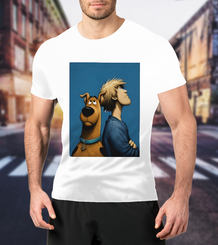 Scooby Doo And Shaggy Rogers Mystery Inc Iconic Cartoon Duo Facing Adventure T-Shirt