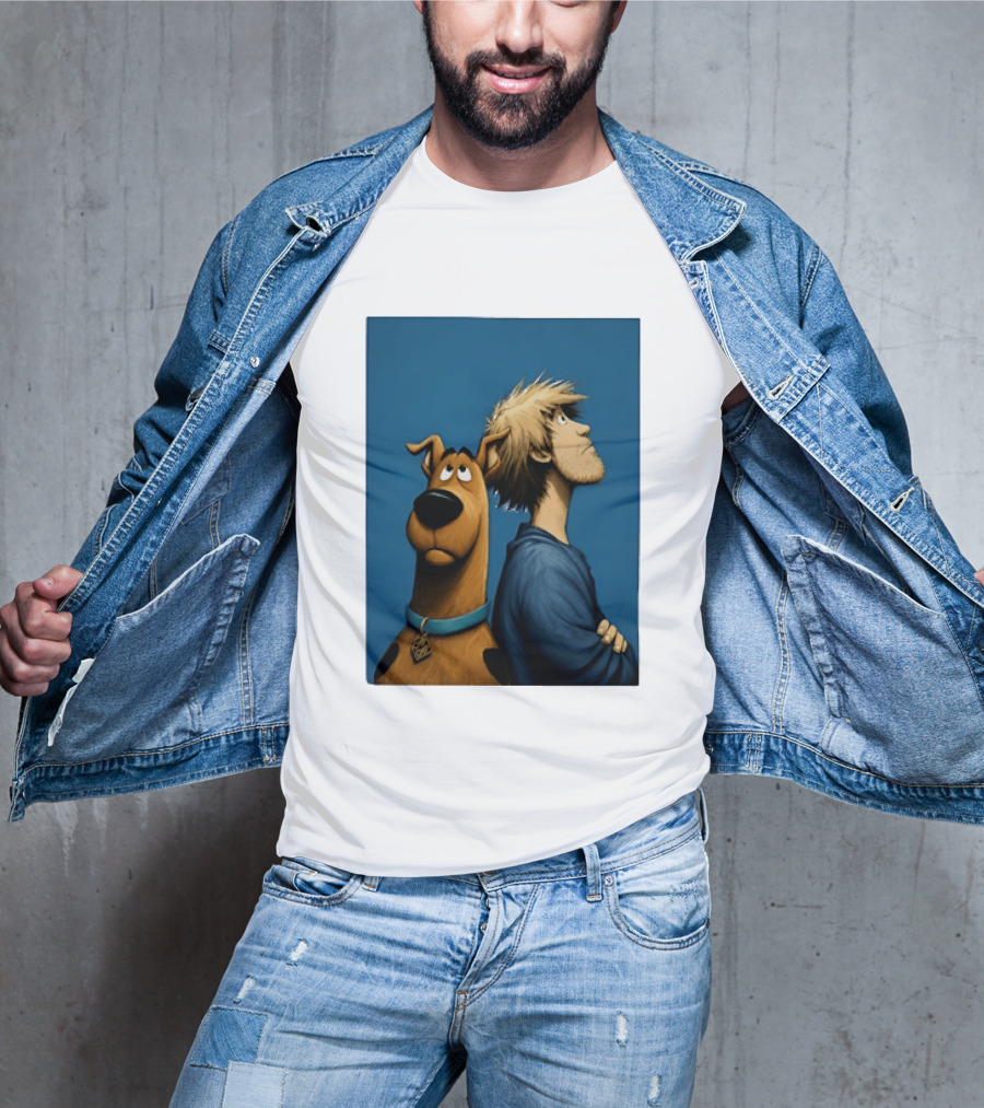 Scooby Doo And Shaggy Rogers Mystery Inc Iconic Cartoon Duo Facing Adventure T-Shirt
