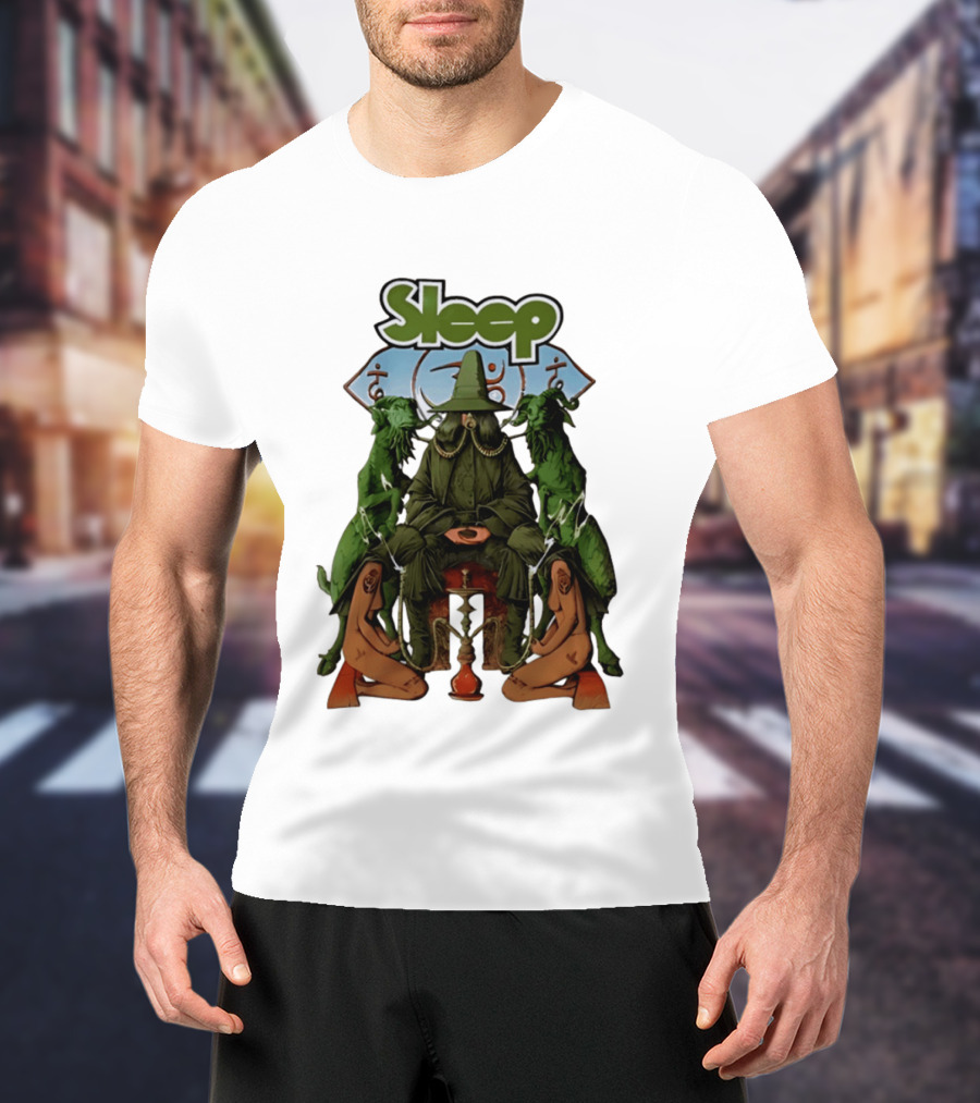 Sleep Band Wizard Hookah Goat Stoner Rock Psychedelic T-Shirt
