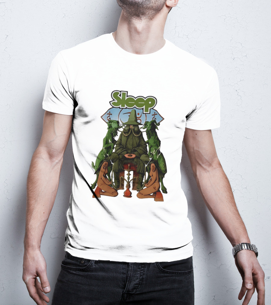 Sleep Band Wizard Hookah Goat Stoner Rock Psychedelic T-Shirt