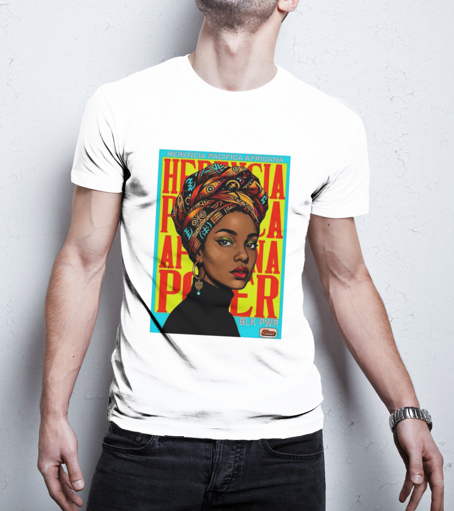 Herencia Pacifica Africana Power Blk Pwr Narez Wear T-Shirt