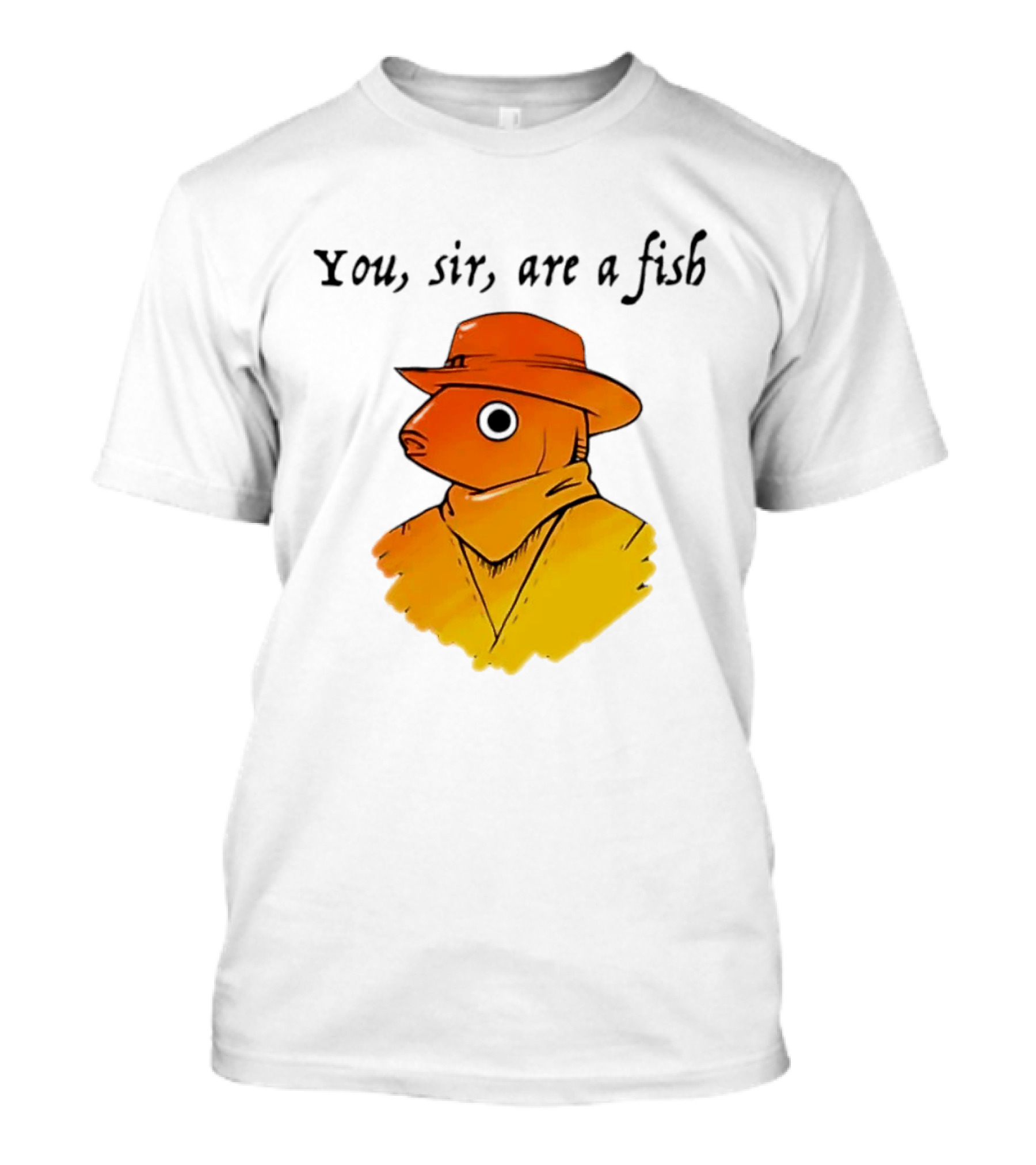 You Sir Are A Fish Cowboy Western Hat And Scarf T-Shirt