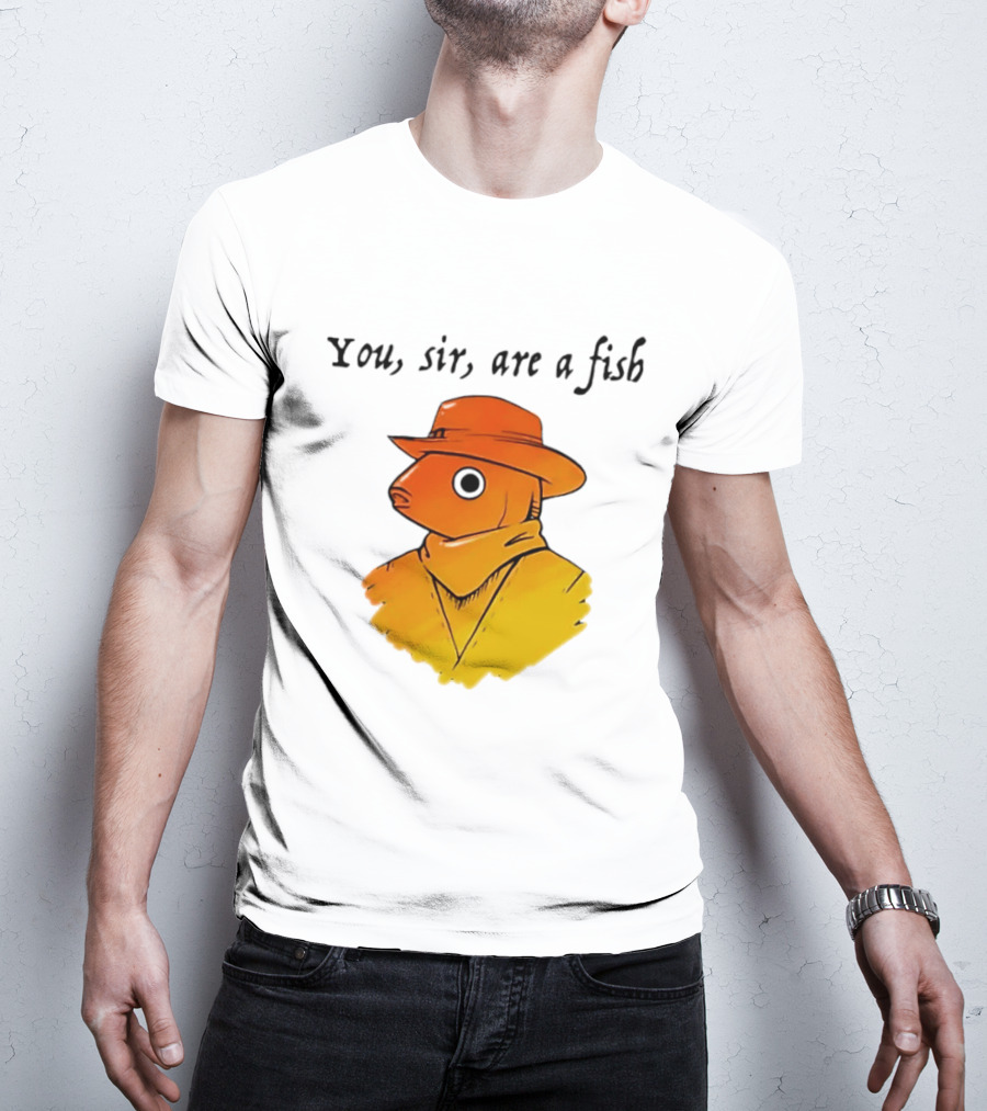 You Sir Are A Fish Cowboy Western Hat And Scarf T-Shirt