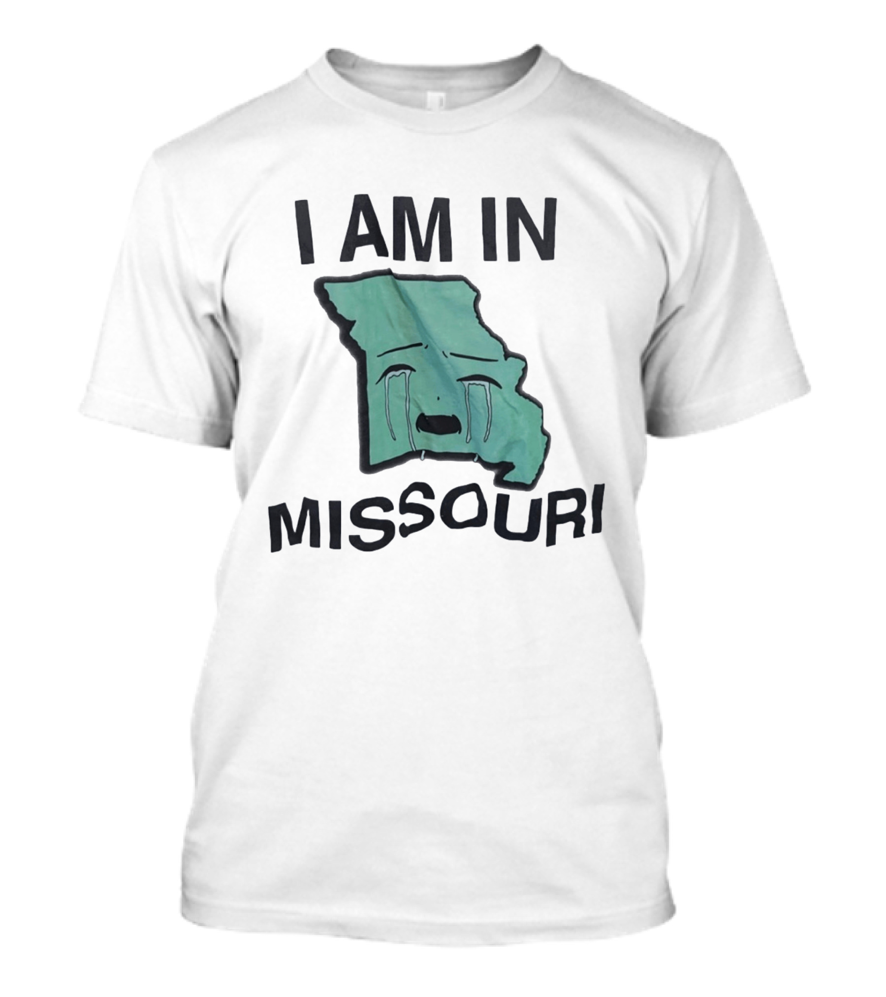 I Am In Missouri Crying Map Misery Pun T-Shirt