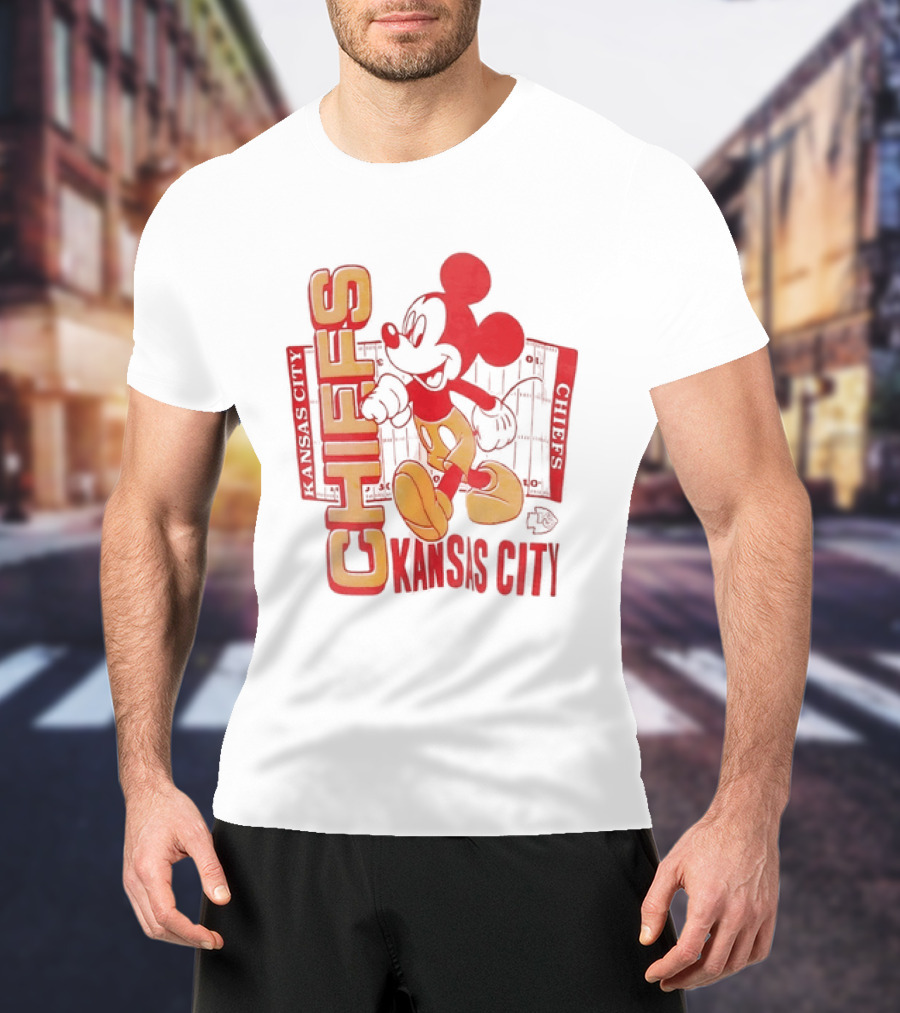 Kansas City Chiefs Mickey Mouse Authentic Fan T-Shirt