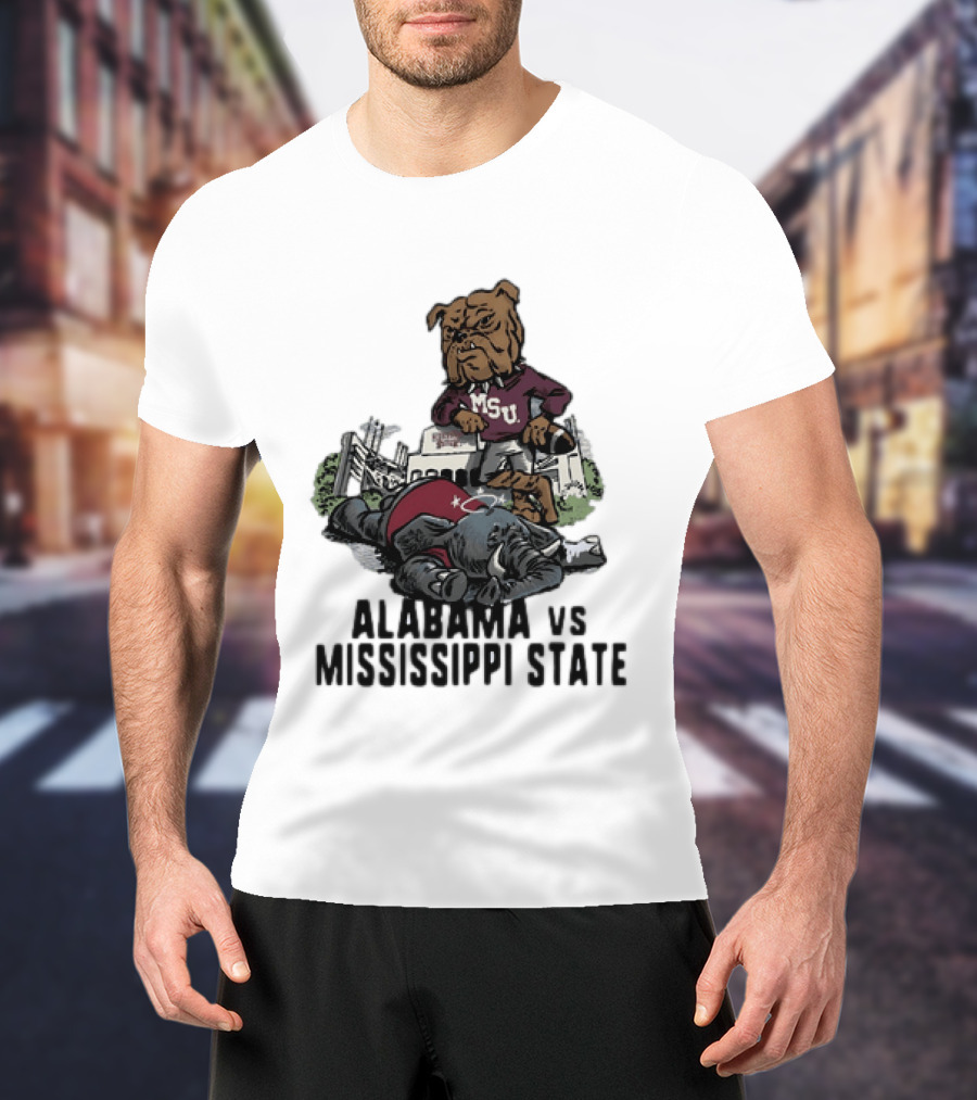 Alabama Vs Mississippi State Bulldogs Football Rivalry Game Day T-Shirt