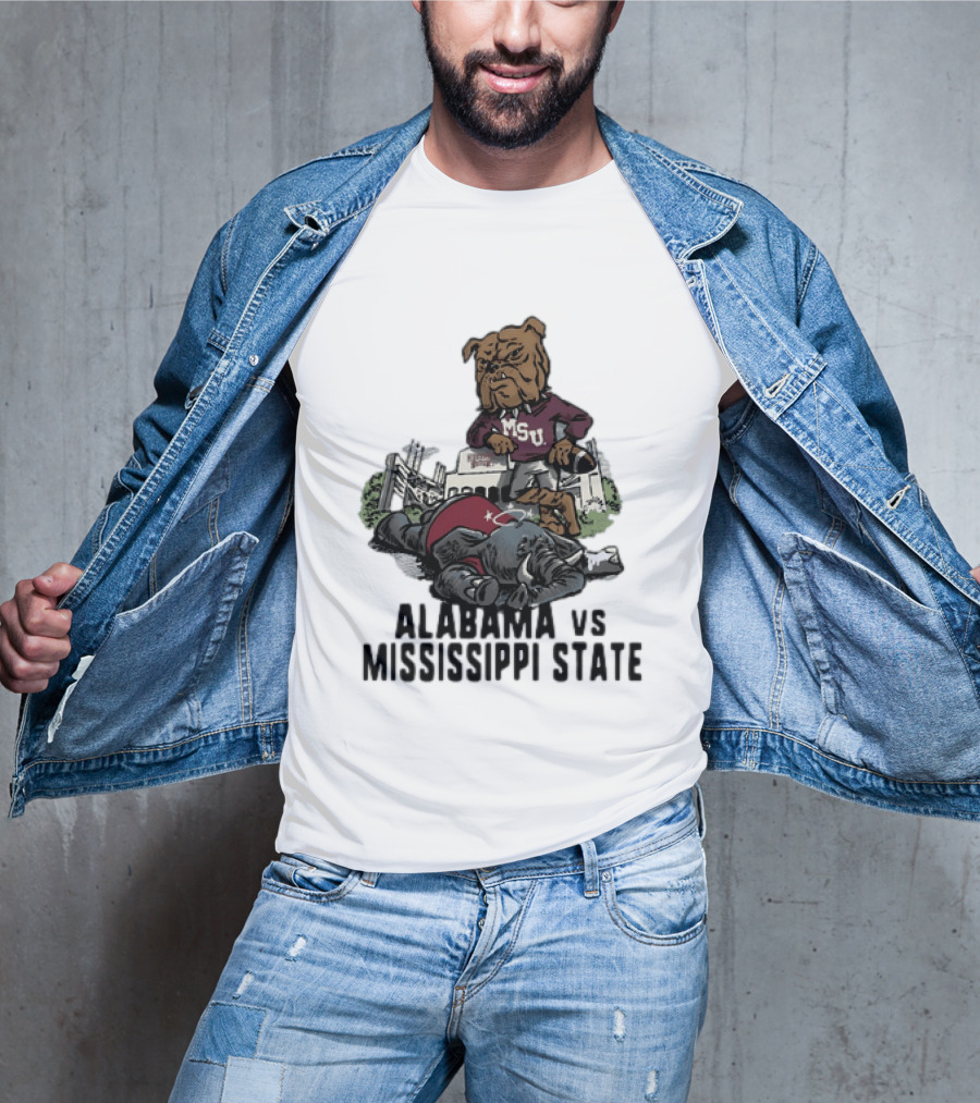 Alabama Vs Mississippi State Bulldogs Football Rivalry Game Day T-Shirt