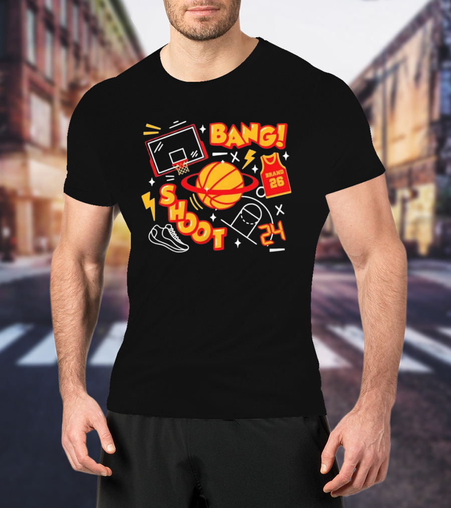 Bang Shoot Basketball Brand 26 Jersey Hoop 24 Sport Athletic T-Shirt
