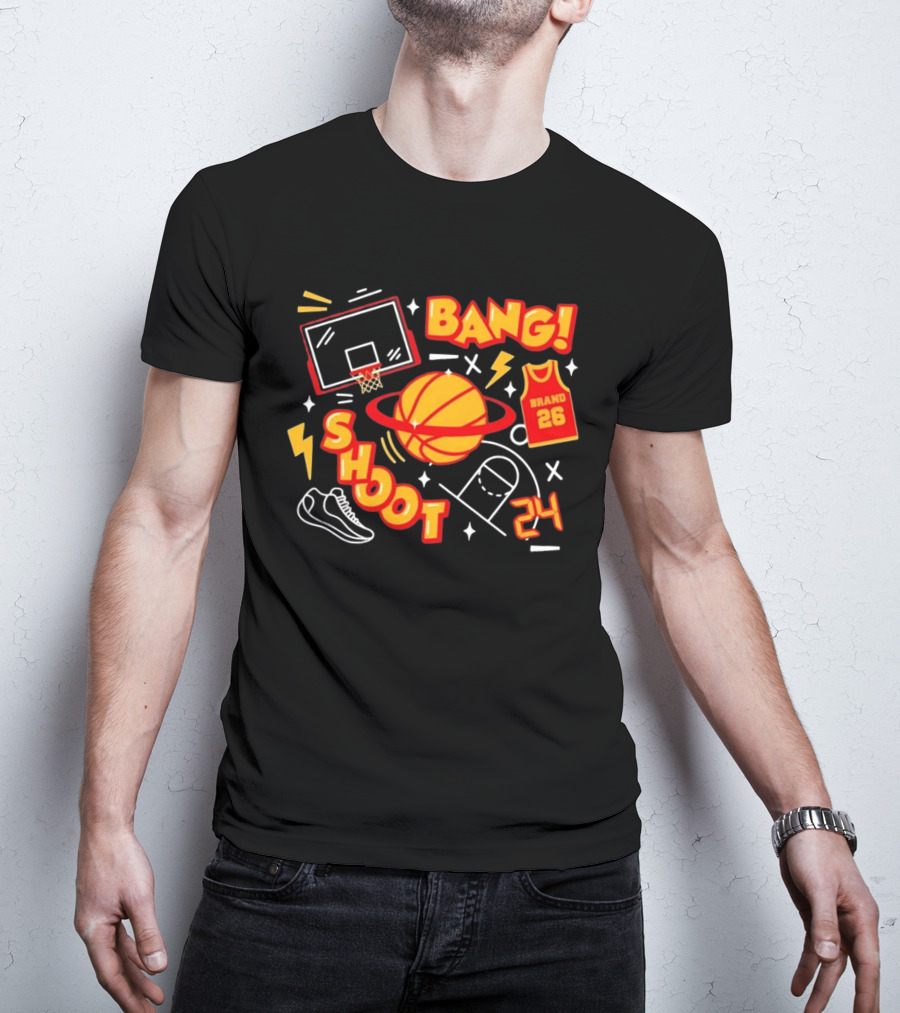 Bang Shoot Basketball Brand 26 Jersey Hoop 24 Sport Athletic T-Shirt