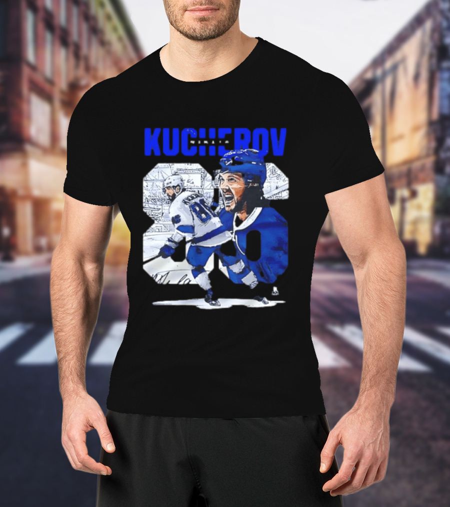 Kucherov 86 Skating And Celebrating Tampa Bay Lightning T-Shirt
