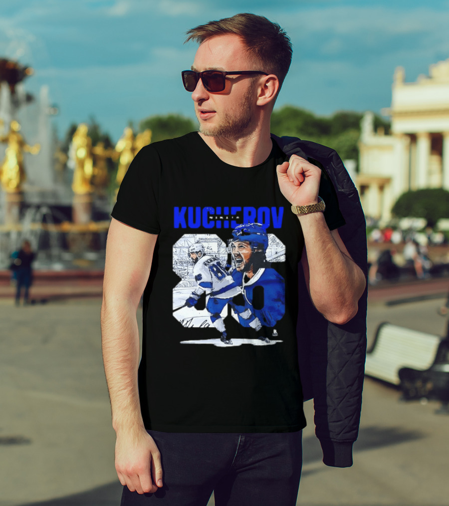 Kucherov 86 Skating And Celebrating Tampa Bay Lightning T-Shirt