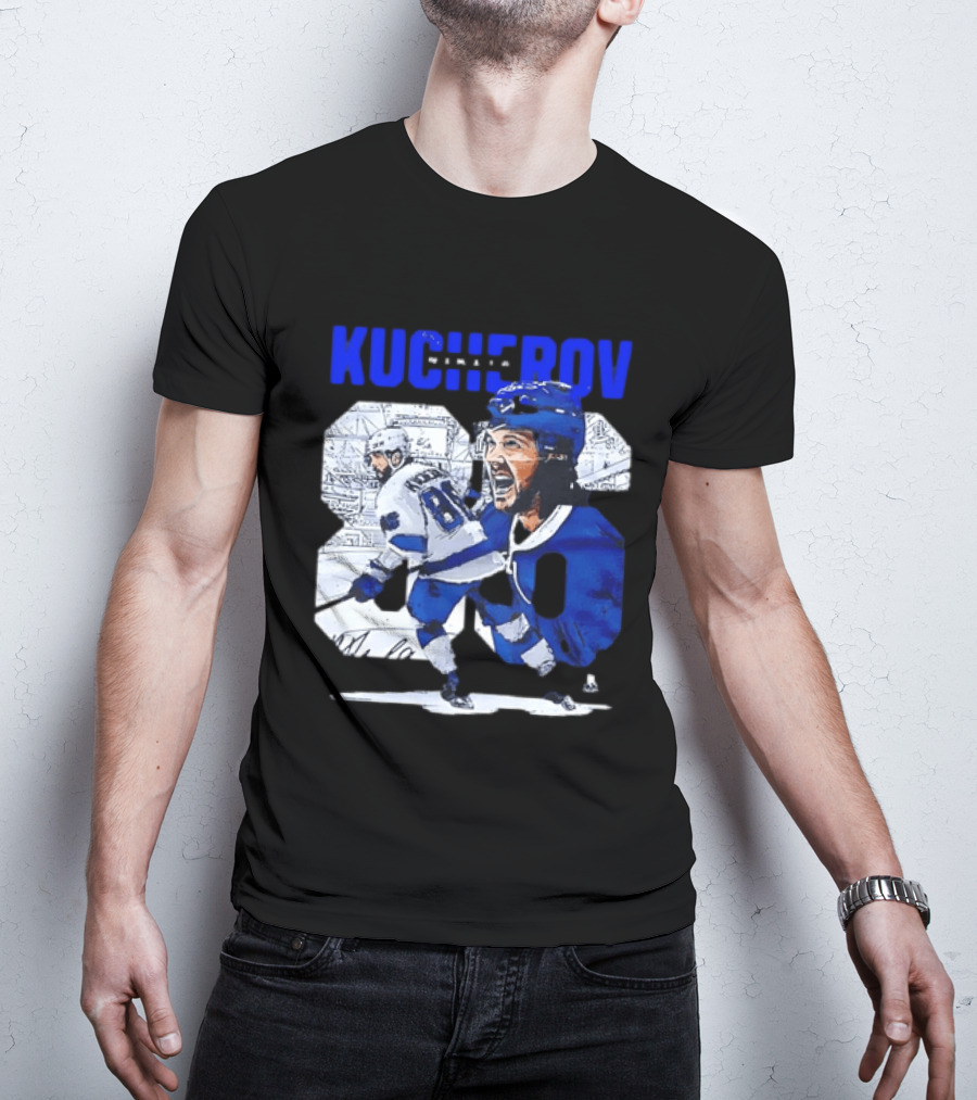Kucherov 86 Skating And Celebrating Tampa Bay Lightning T-Shirt