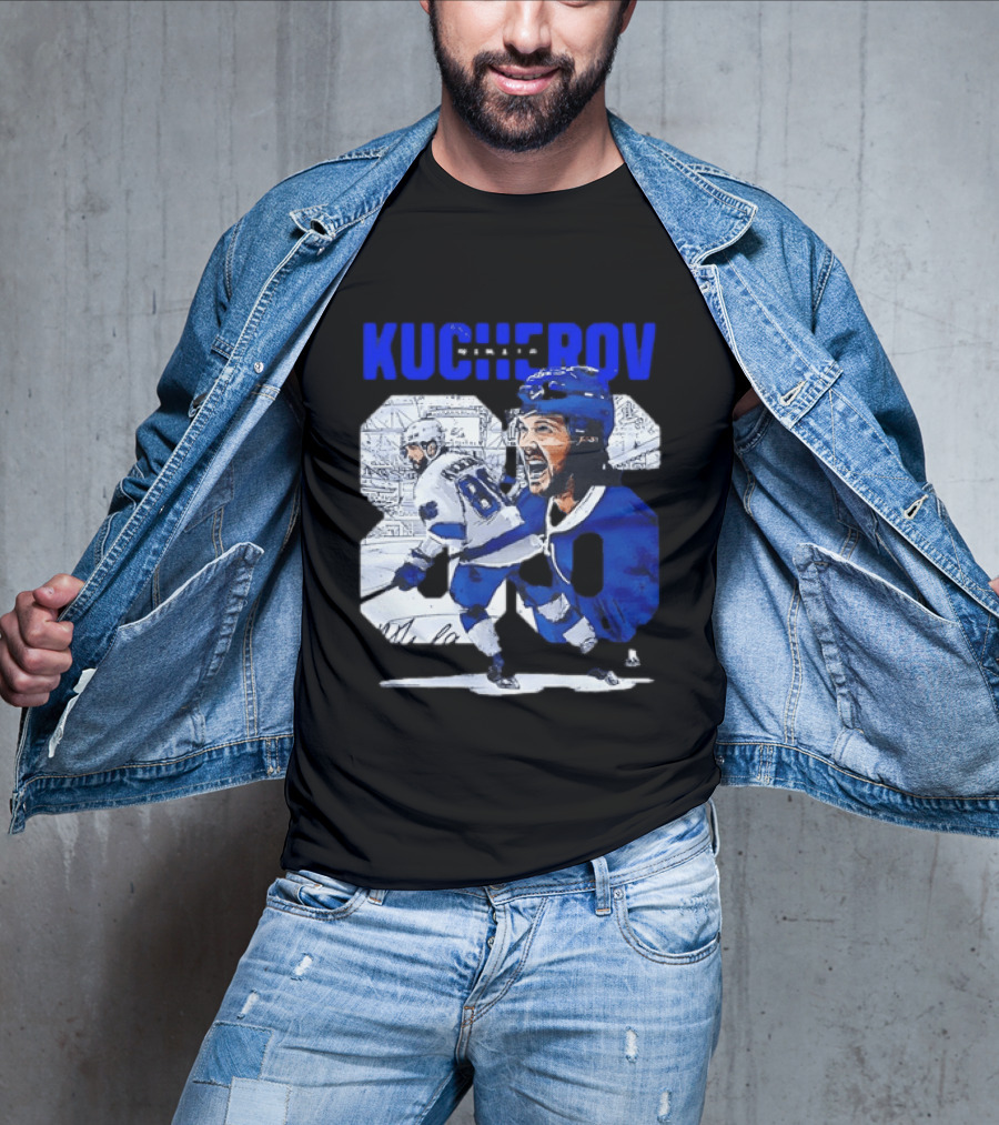 Kucherov 86 Skating And Celebrating Tampa Bay Lightning T-Shirt