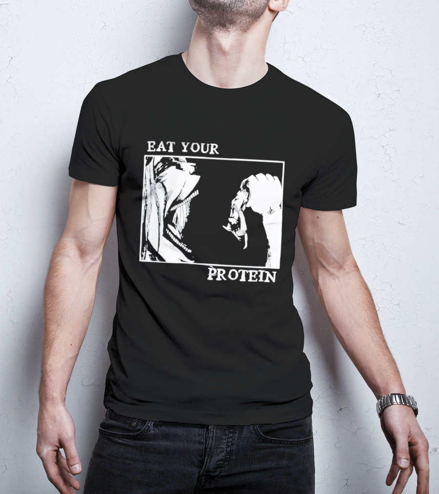 Eat Your Protein Beast Devouring Prey Fierce Motivation T-Shirt