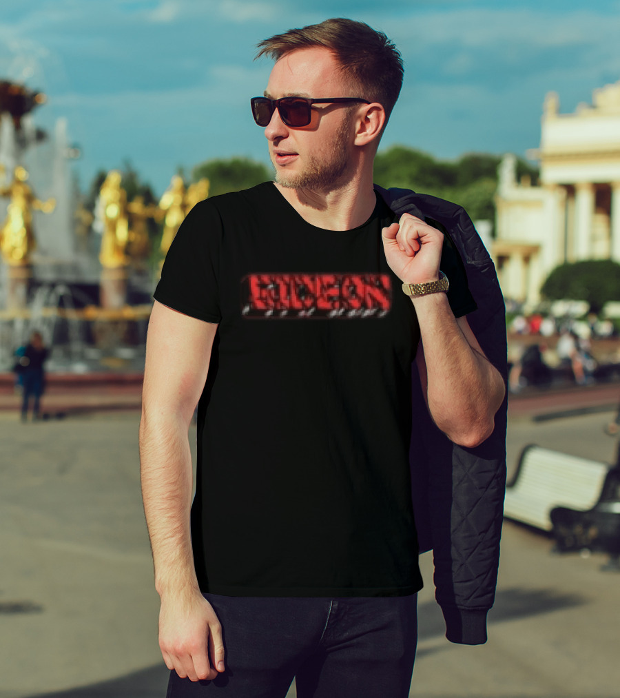Gideonal Store Til The Wheels Fall Off Red Block With Black T-Shirt