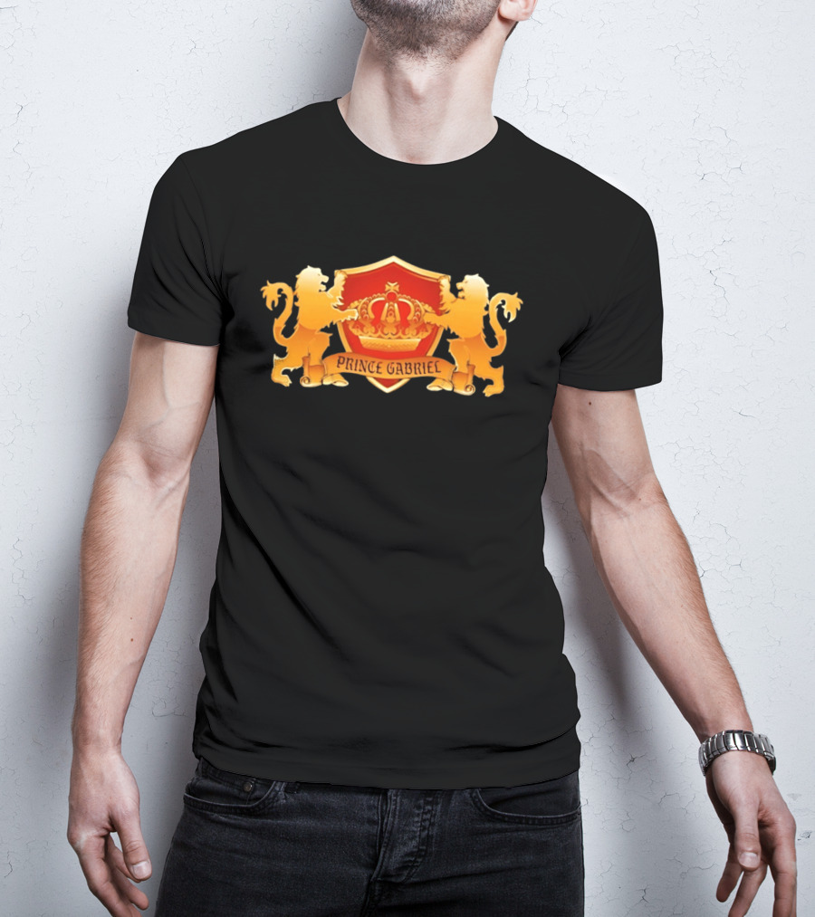 Prince Gabriel Regal Crown Emblem With Golden Lions T-Shirt