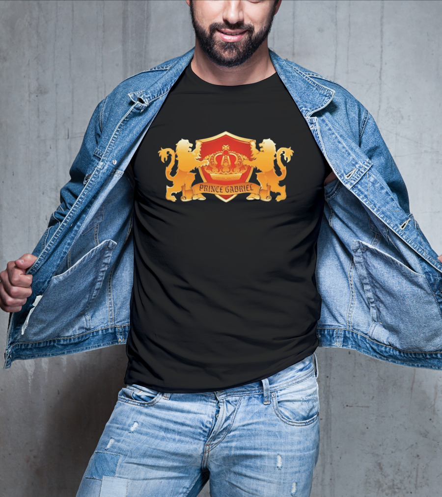 Prince Gabriel Regal Crown Emblem With Golden Lions T-Shirt