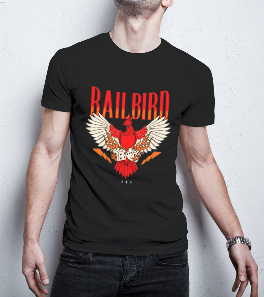 Railbird Festival 063 Red Winged Dice Bird With Flames T-Shirt