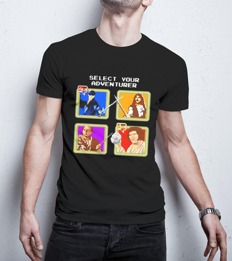 Select Your Adventurer Westley Inigo Montoya Vizzini Fezzik The Princess Bride Pixel T-Shirt