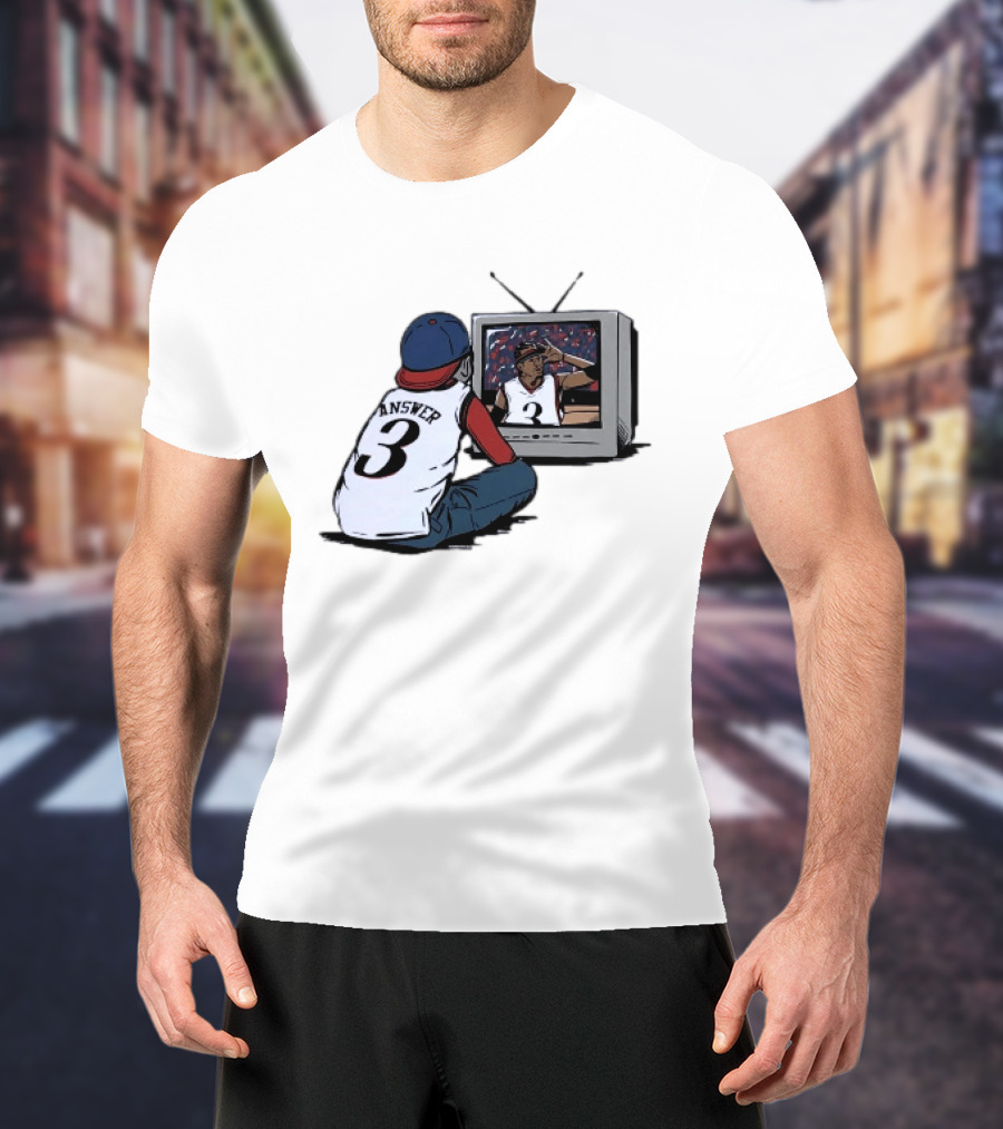 Allen Iverson 76ers Number 3 The Answer NBA Legend T-Shirt
