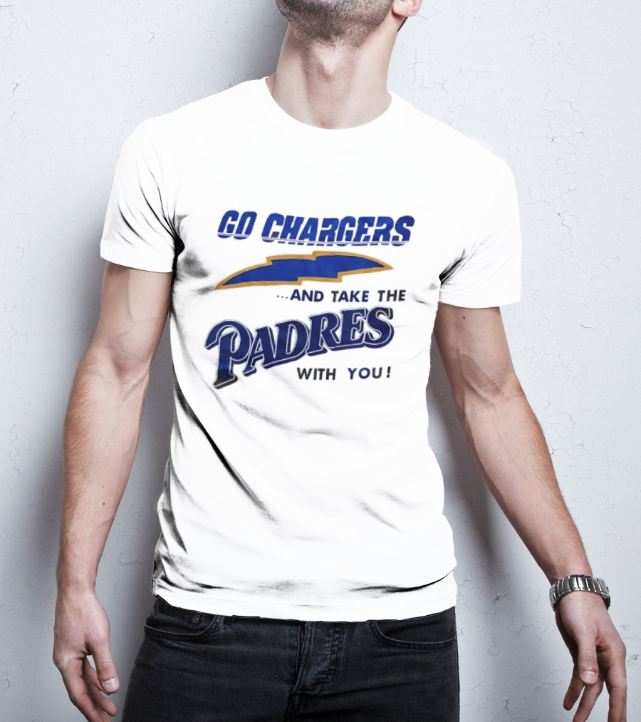 Go Chargers And Take The Padres With You Lightning Bolt T-Shirt