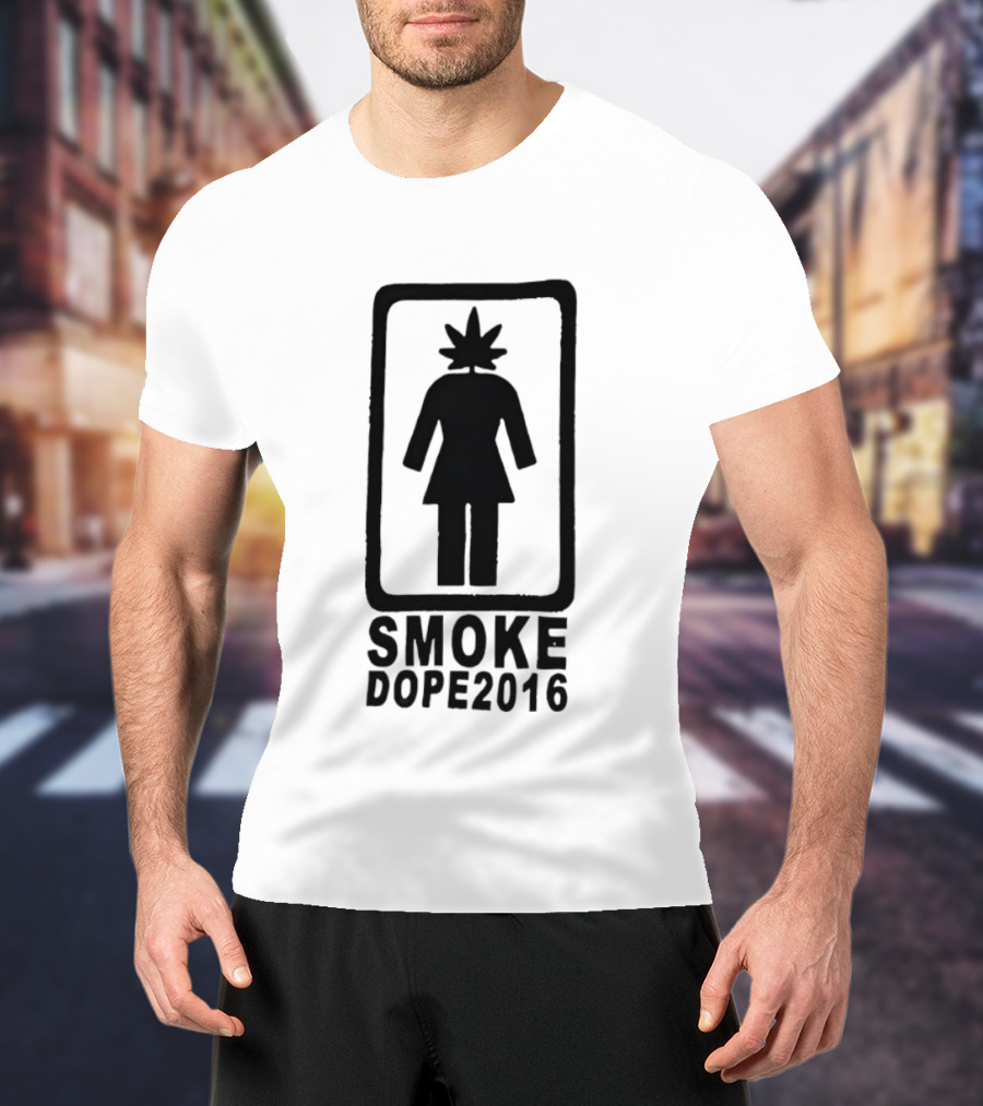 Smoke Dope 2016 Weed Leaf Silhouette Girl Marijuana T-Shirt